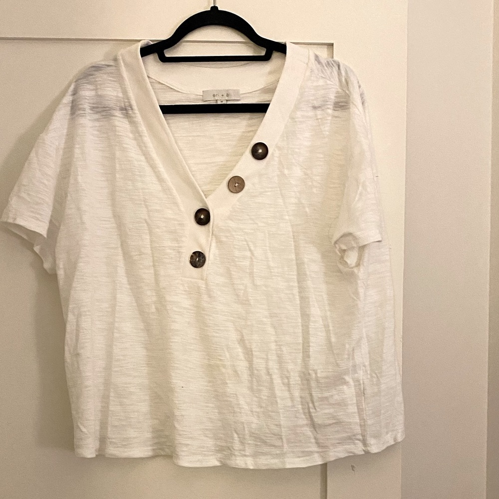 Eri + Ali Boxy White Crop Top!